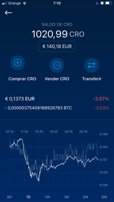 enviar dinero desde la app hacia el exchange